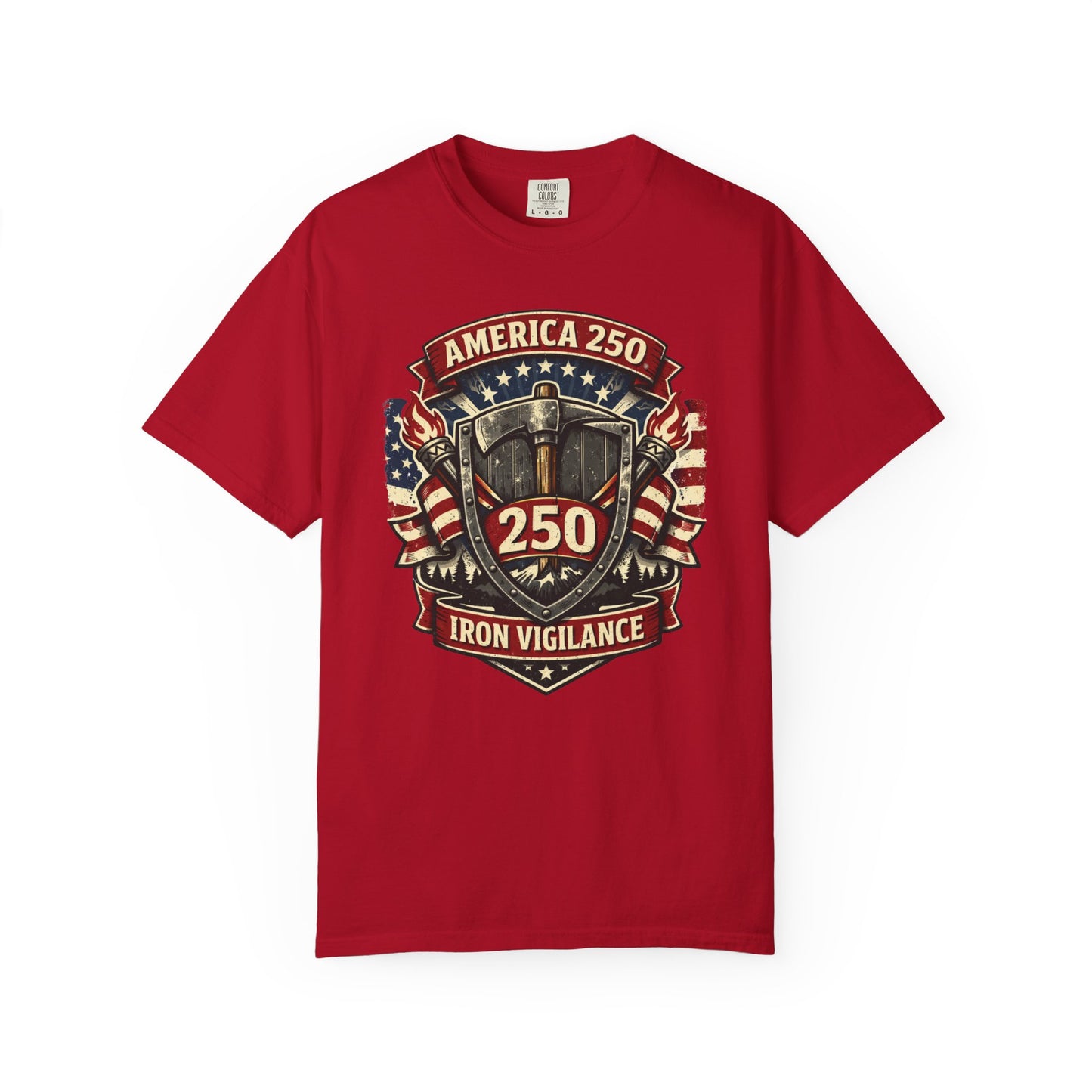 America 250 Shield Iron Vigilance T-Shirt