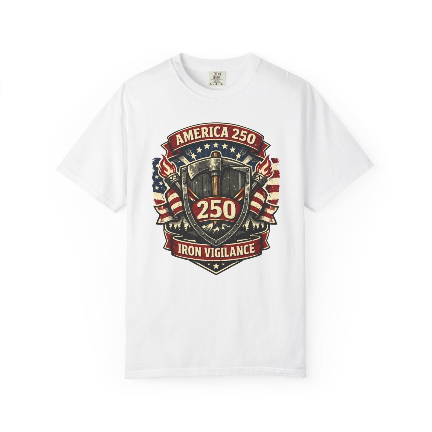 America 250 Shield Iron Vigilance T-Shirt