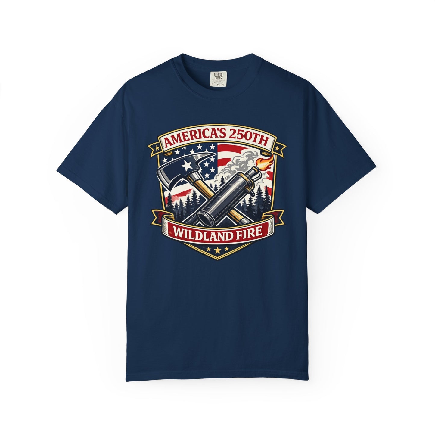 America's 250th Patriotic Firefighter T-Shirt