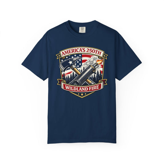 America's 250th Patriotic Firefighter T-Shirt