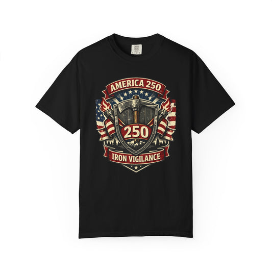 America 250 Shield Iron Vigilance T-Shirt