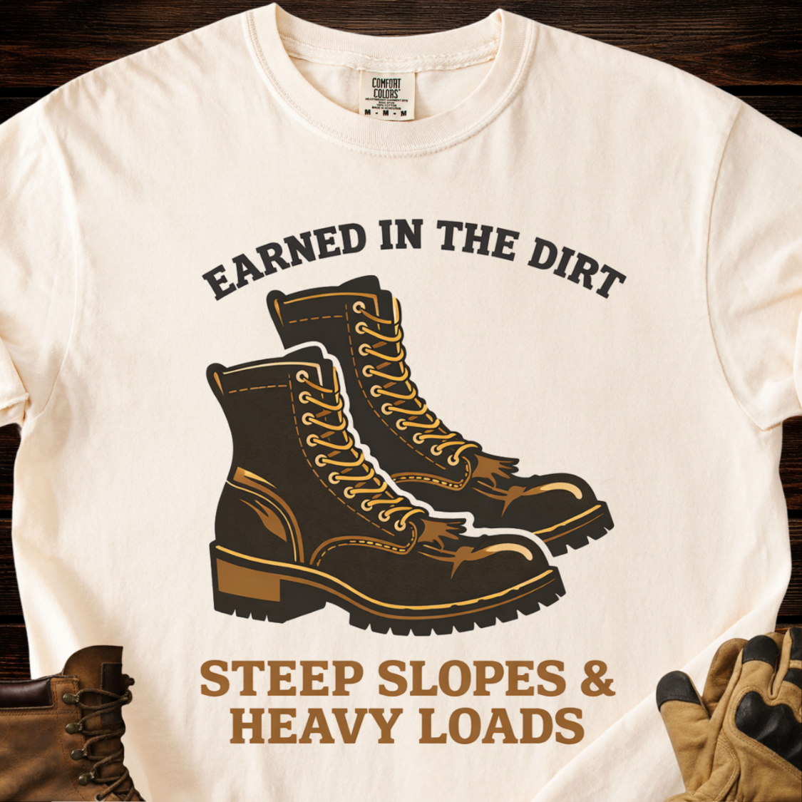 Earned In The Dirt Steep Slopes & Heavy Loads T-Shirt