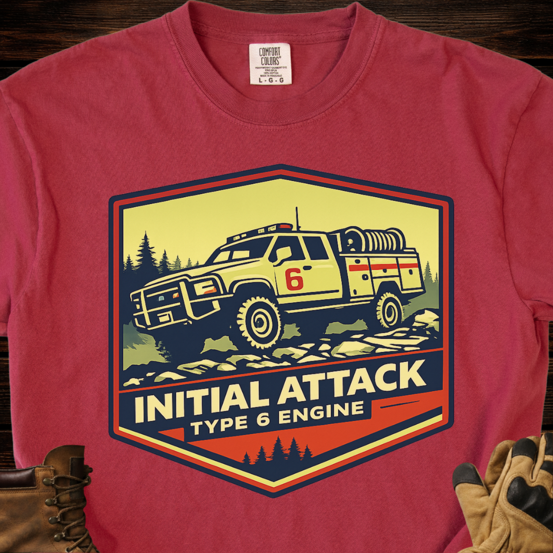 Initial Attack Type 6 Engine T-Shirt