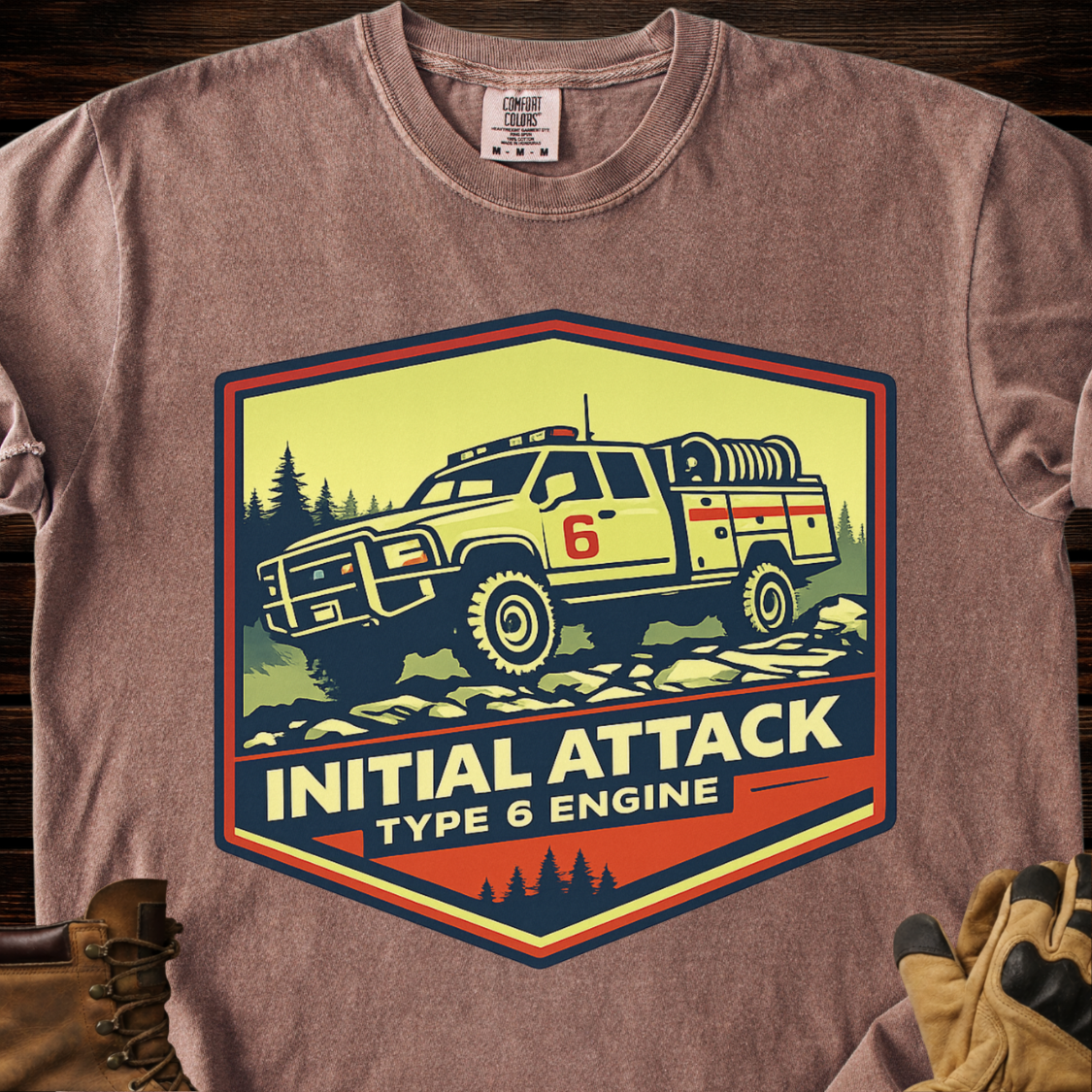 Initial Attack Type 6 Engine T-Shirt