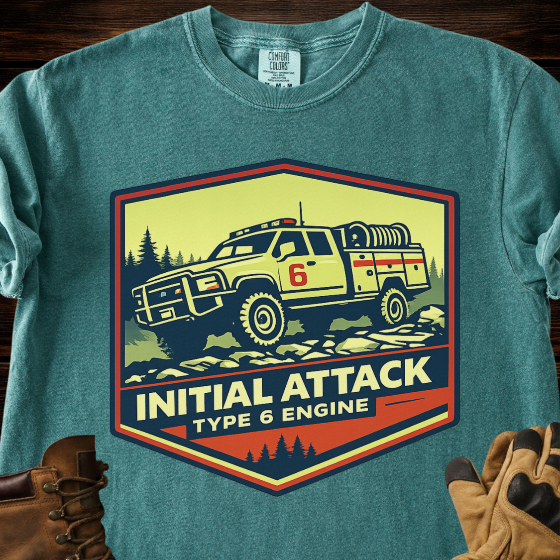 Initial Attack Type 6 Engine T-Shirt