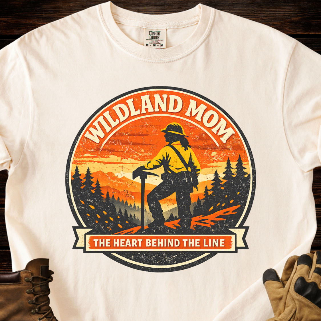Wildland Mom The Heart Behind The Line T-Shirt