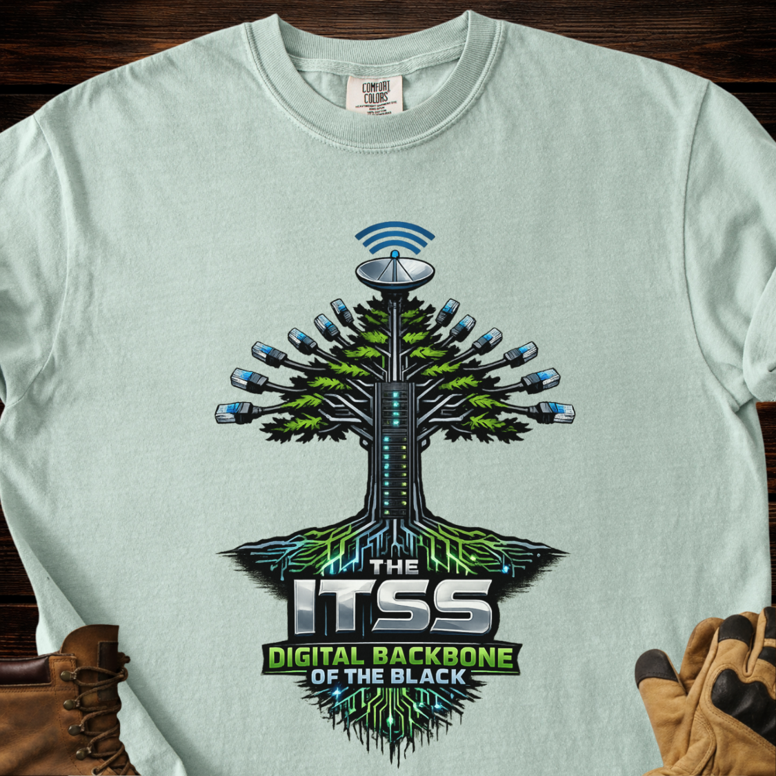 The ITSS Digital Backbone Of The Black T-Shirt