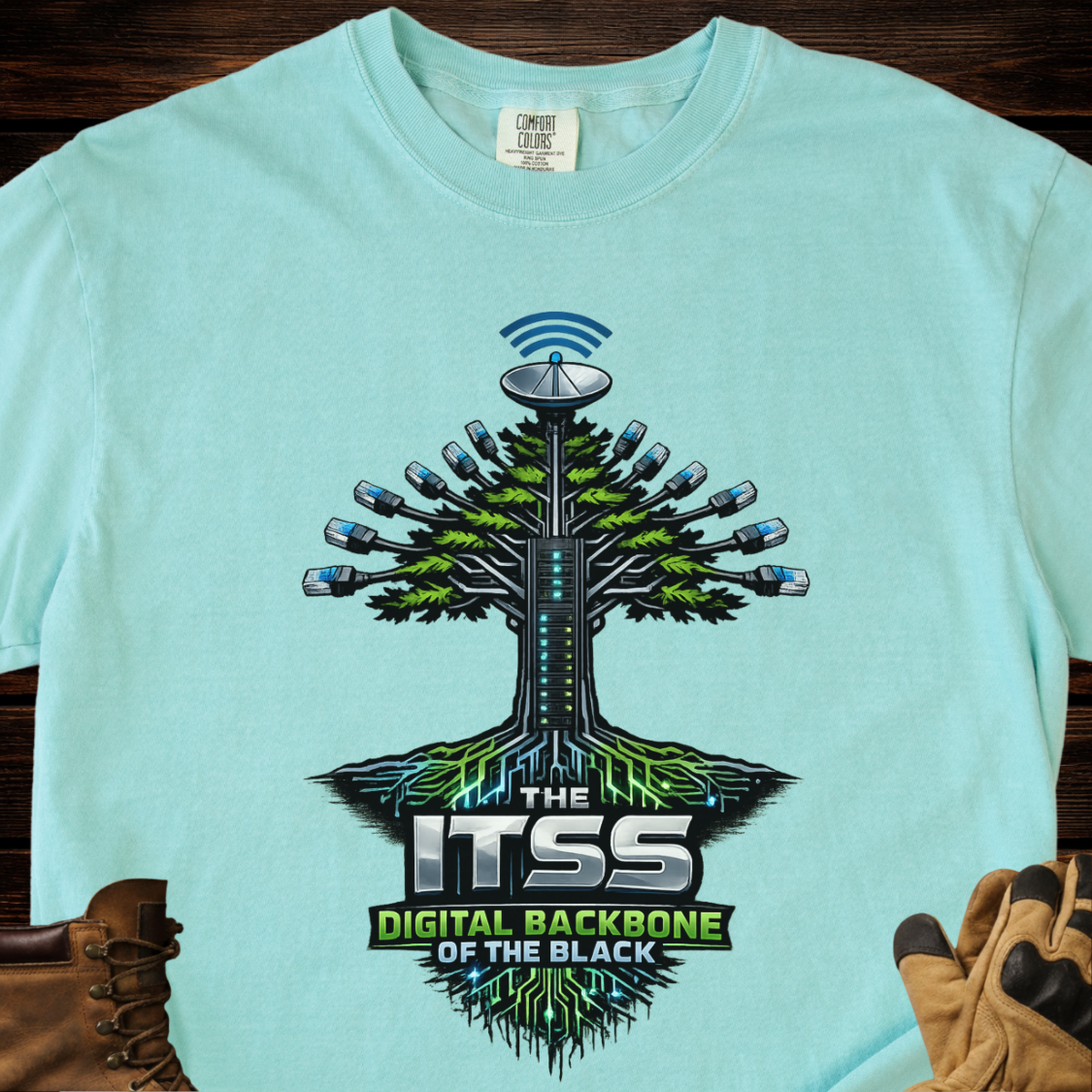 The ITSS Digital Backbone Of The Black T-Shirt