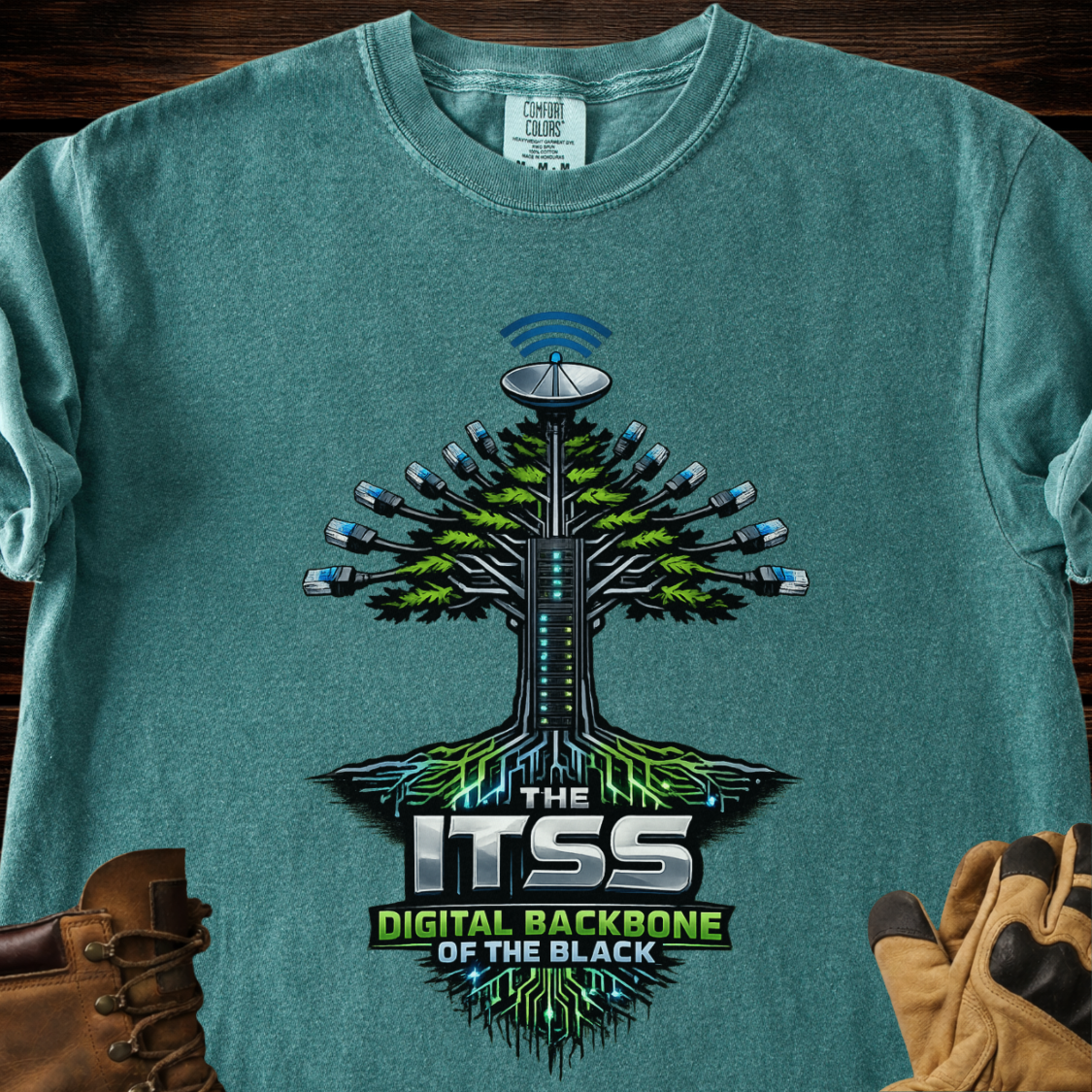 The ITSS Digital Backbone Of The Black T-Shirt