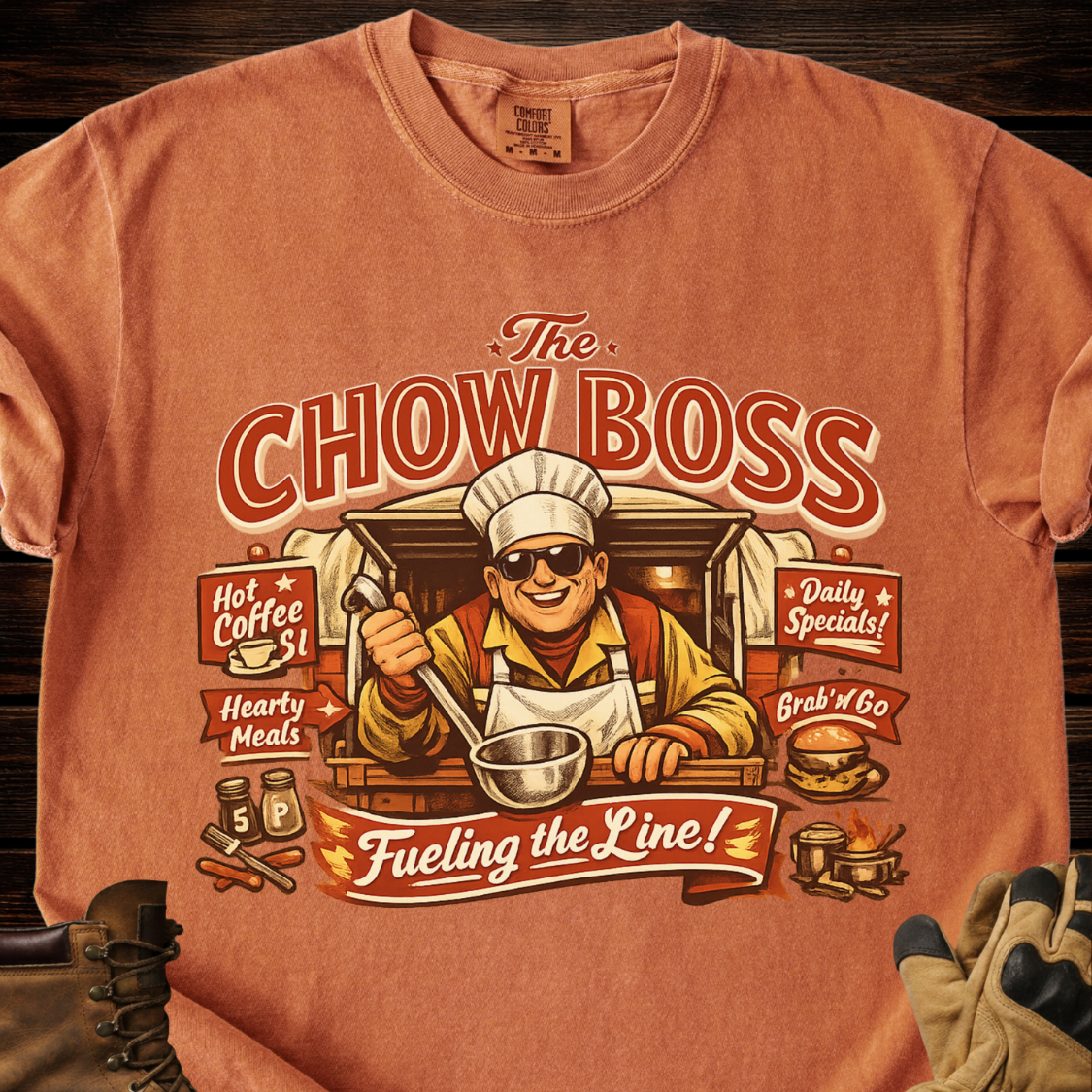 The Chow Boss Fueling The Line T-Shirt