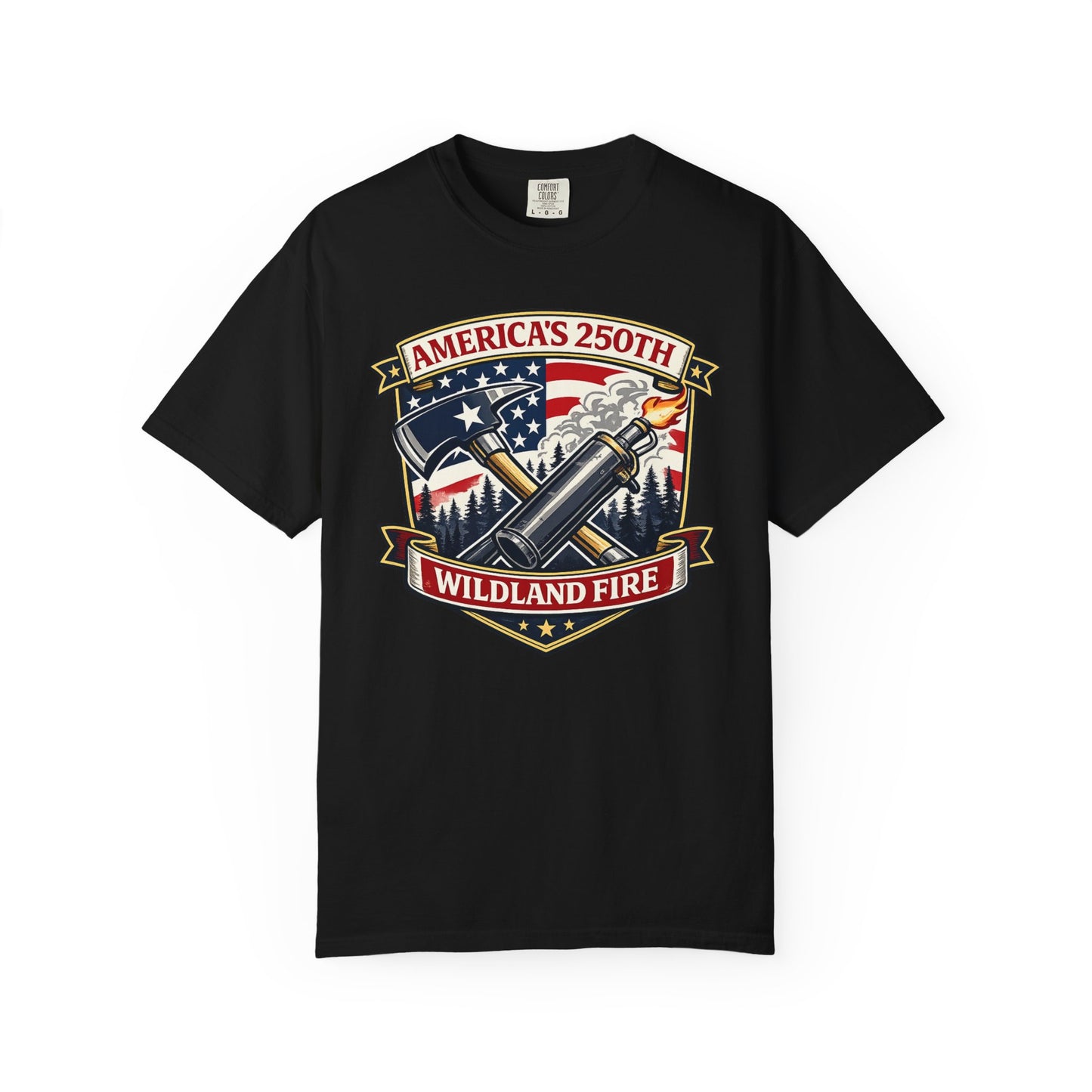 America's 250th Patriotic Firefighter T-Shirt