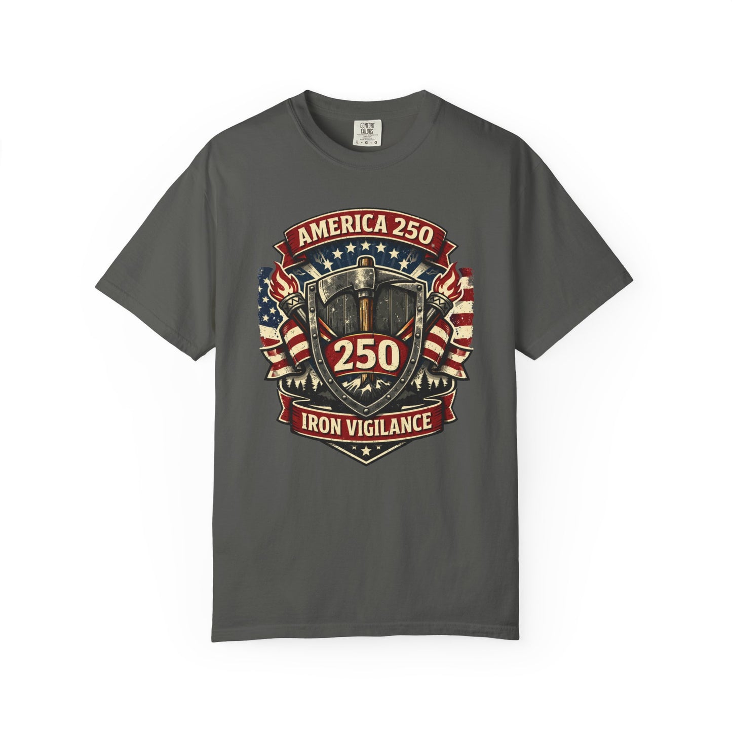 America 250 Shield Iron Vigilance T-Shirt